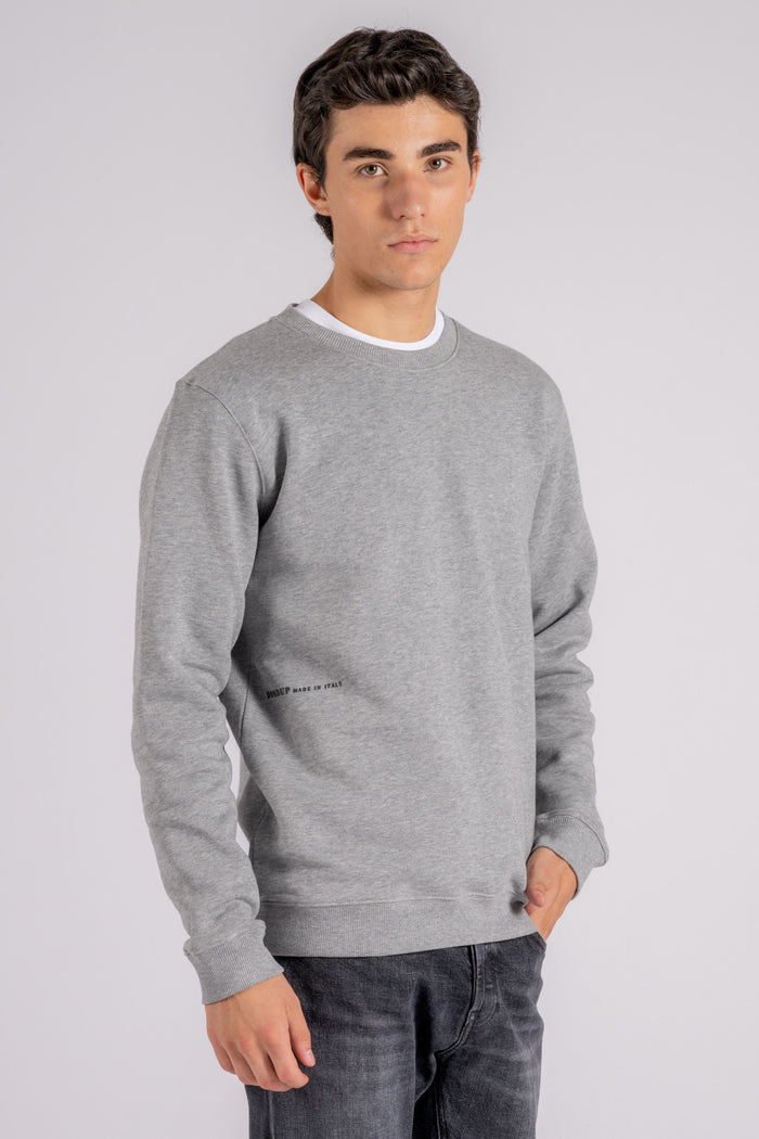  Dondup Crewneck Sweatshirt 100% Cotton Grey Grigio Uomo - 3