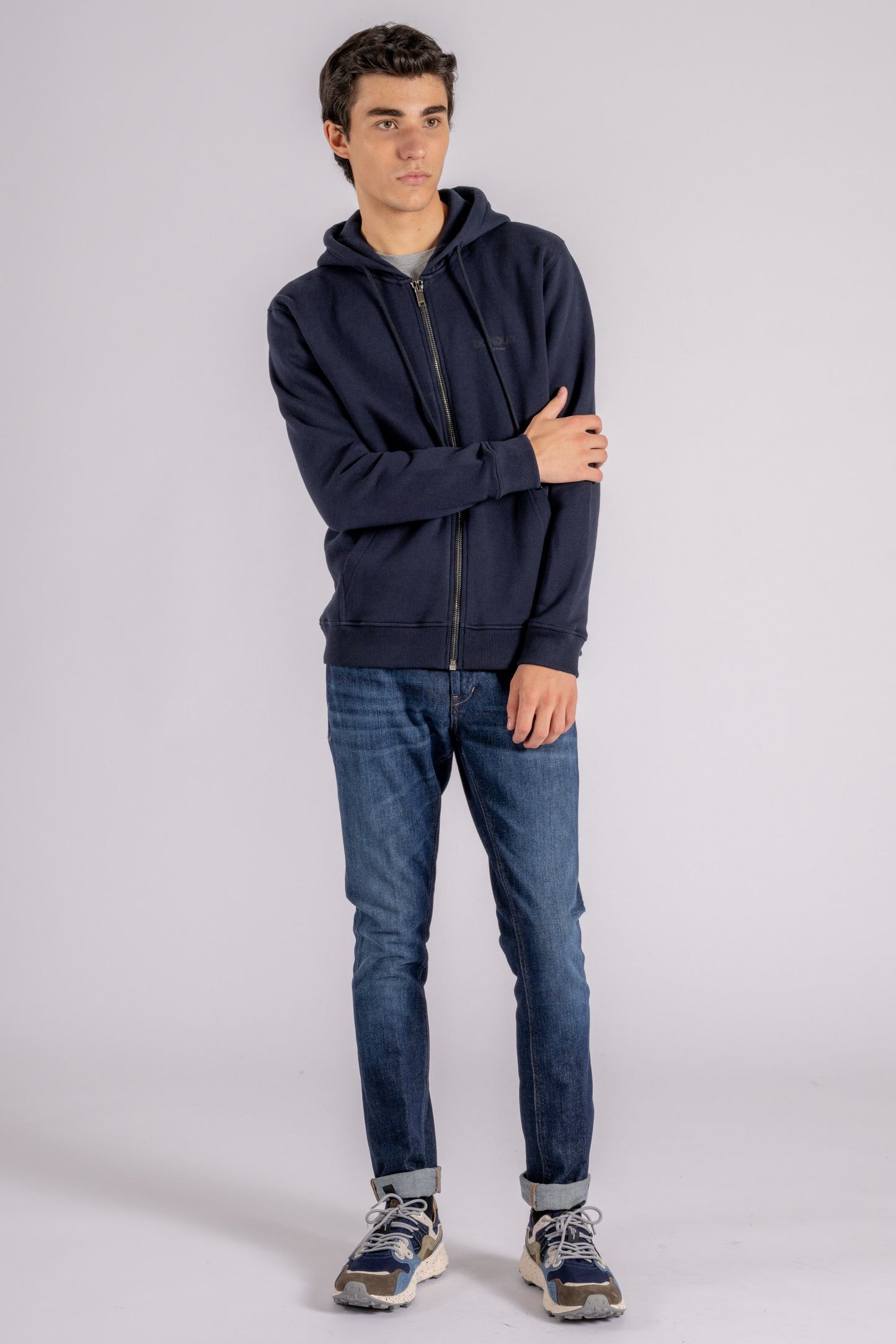  Dondup Sweatshirt 100% Cotton Blue Blu Uomo - 6