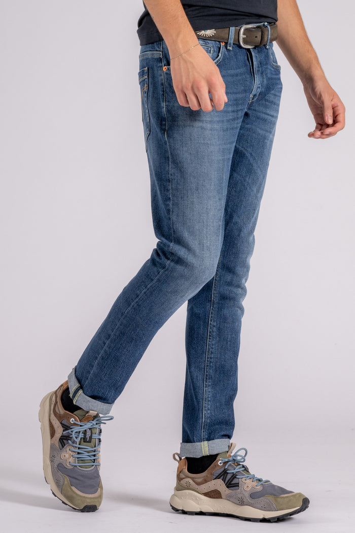 Dondup Jeans George 99% Cotone 1% Elastam Blu-2