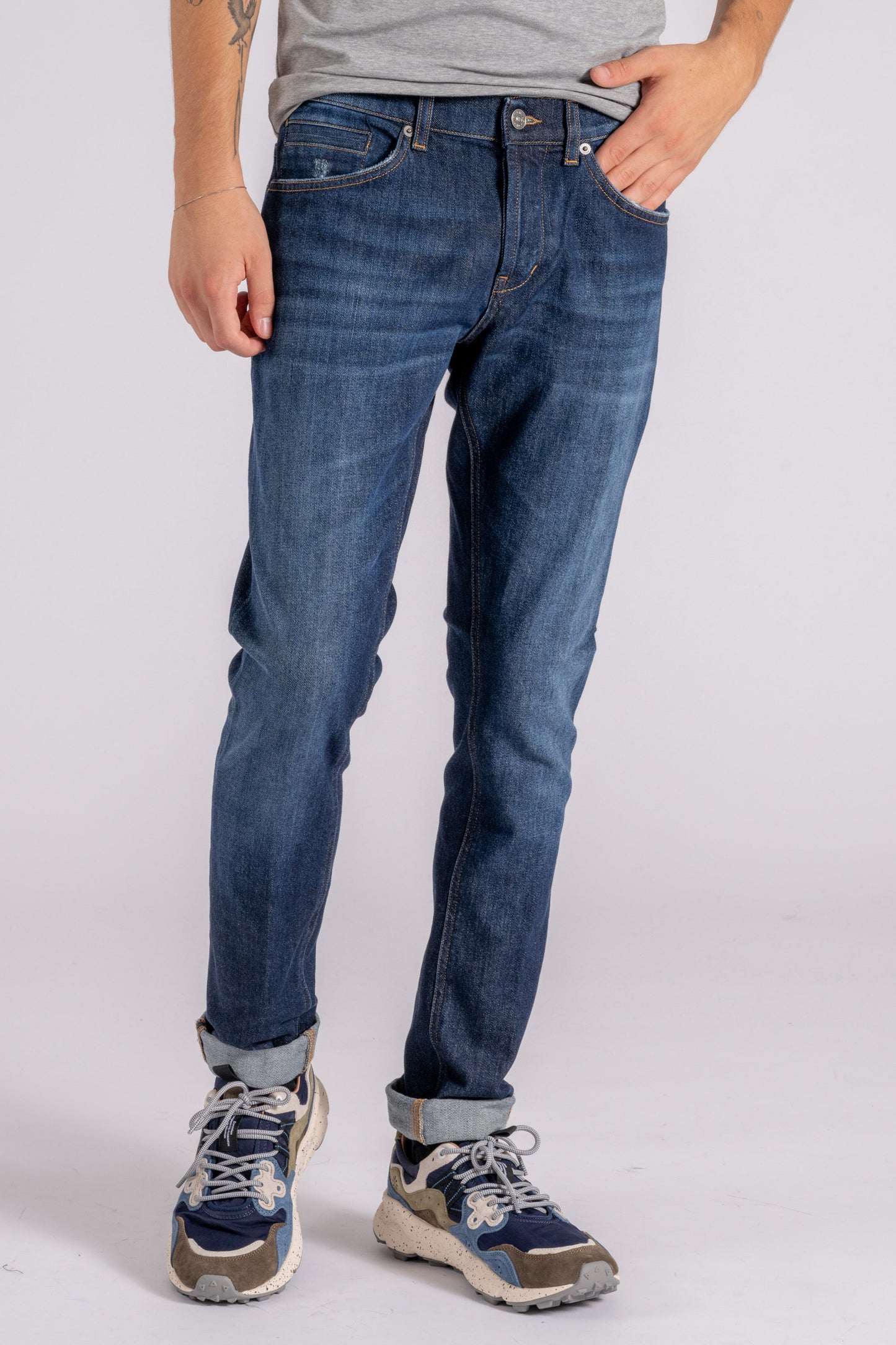  Dondup George Cotton Jeans Blue Blu Uomo - 2