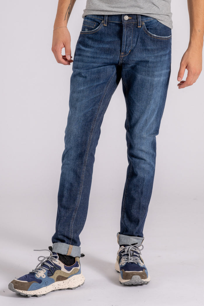  Dondup George Cotton Jeans Blue Blu Uomo - 3