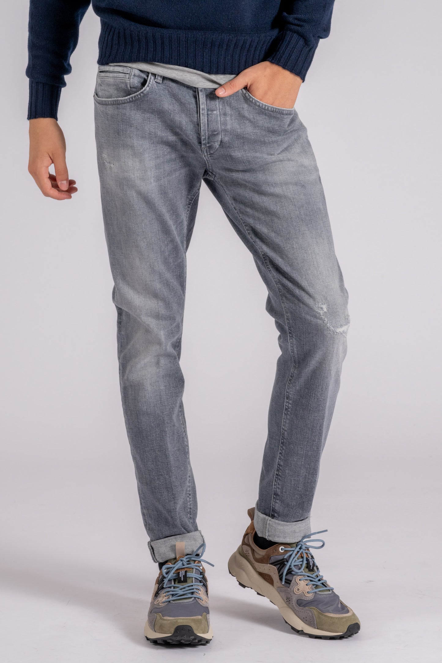  Dondup Jeans George Cotton/elastane Blue Grigio Uomo - 4