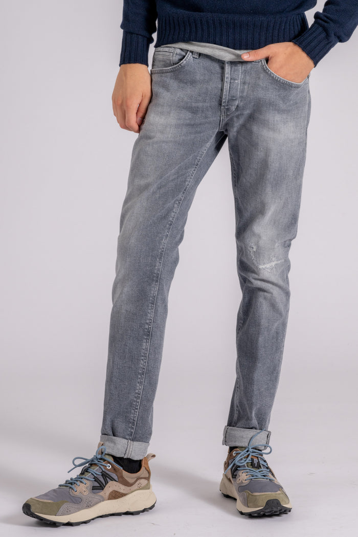  Dondup Jeans George Cotton/elastane Blue Grigio Uomo - 5