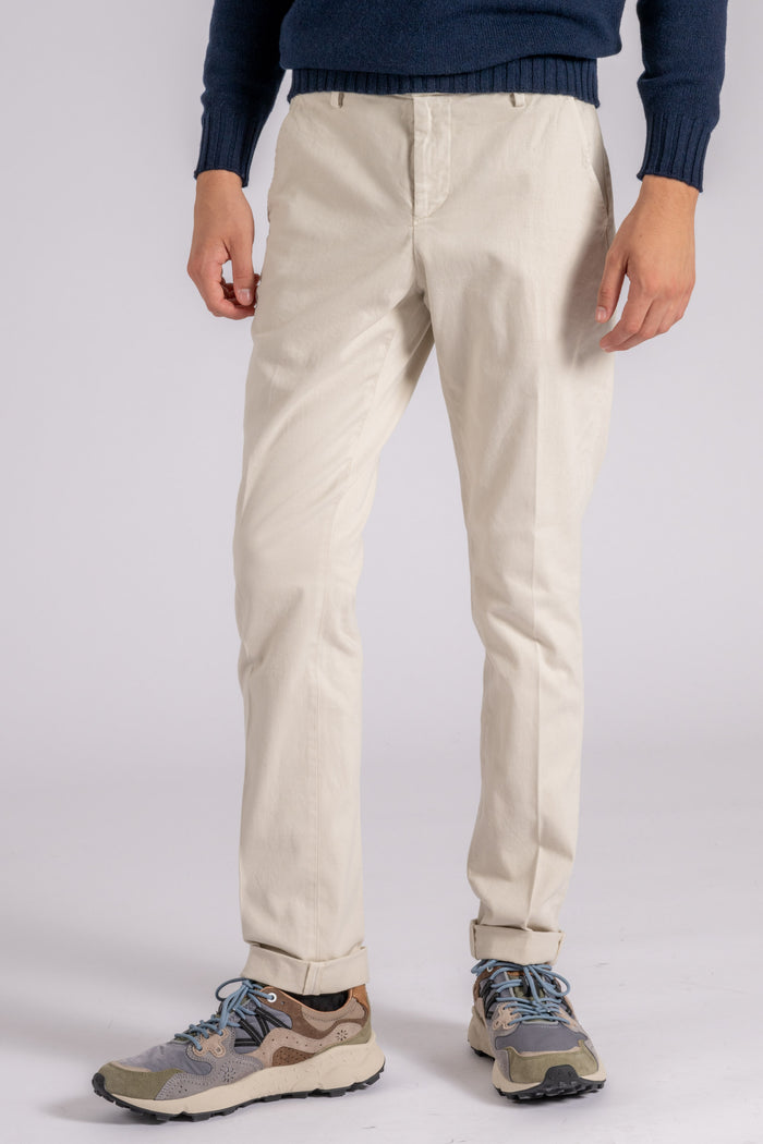  Dondup Pantalone Gaubert Cotone/elastam Beige Beige Uomo - 3