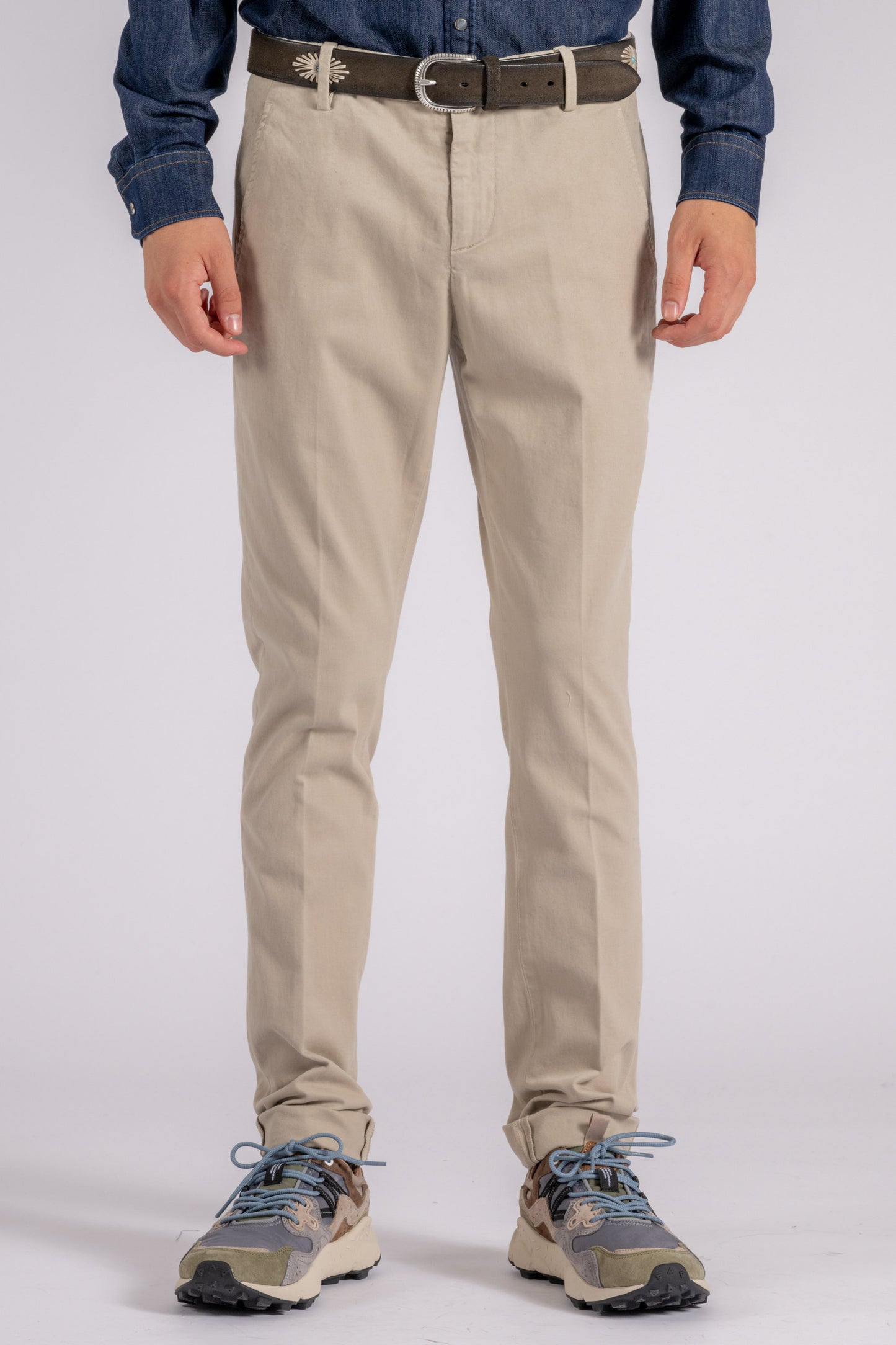  Dondup Pantalone Gaubert Cotone/elastam Beige Beige Uomo - 1