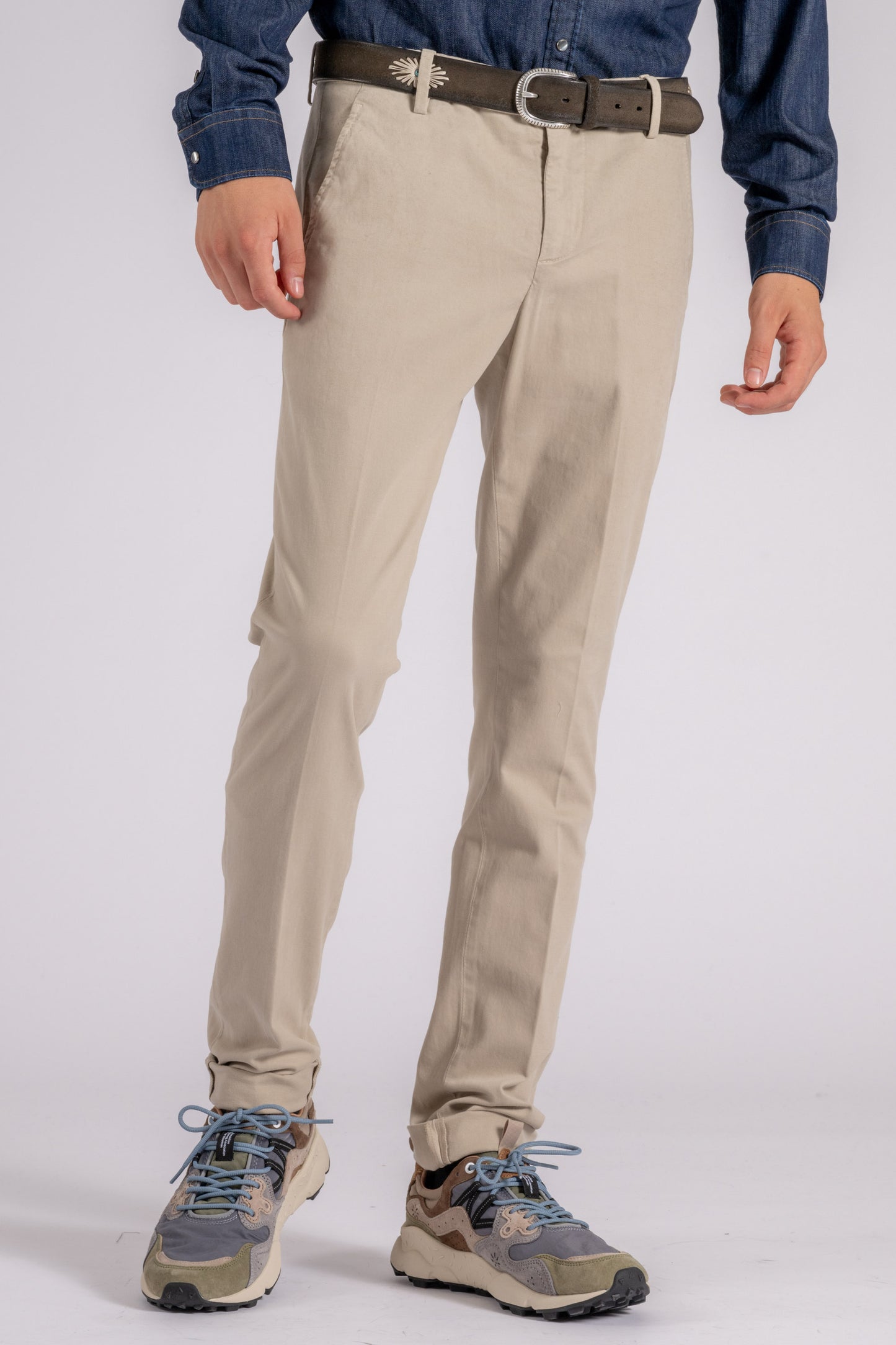  Dondup Pantalone Gaubert Cotone/elastam Beige Beige Uomo - 2