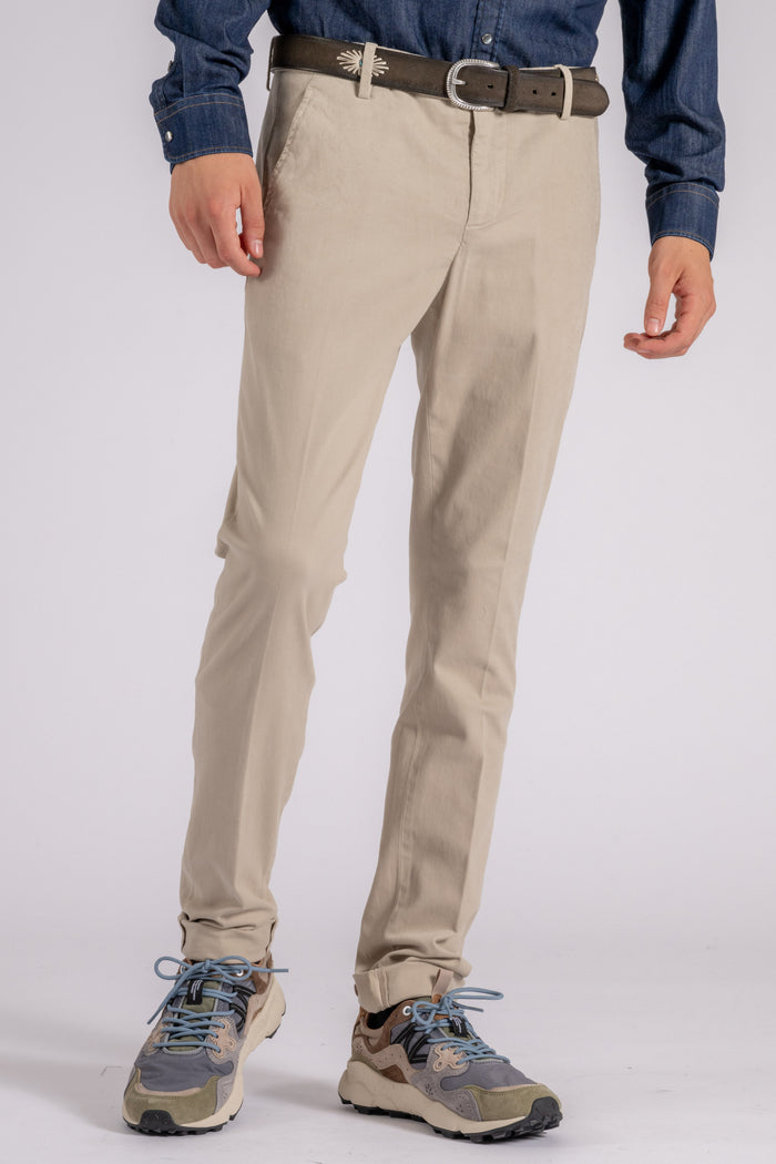 Dondup Pantalone Gaubert Cotone/Elastam Beige-2