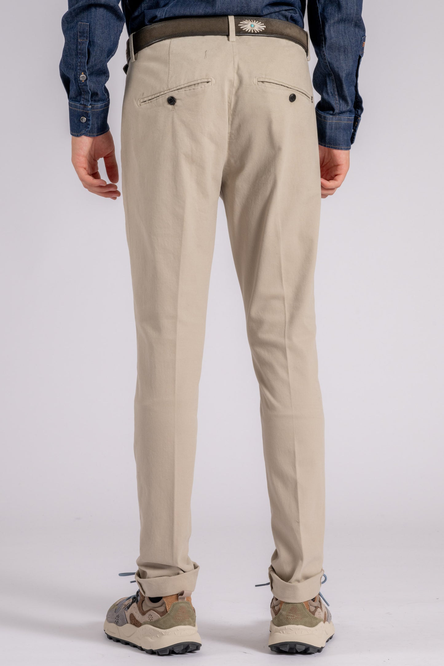  Dondup Pantalone Gaubert Cotone/elastam Beige Beige Uomo - 5