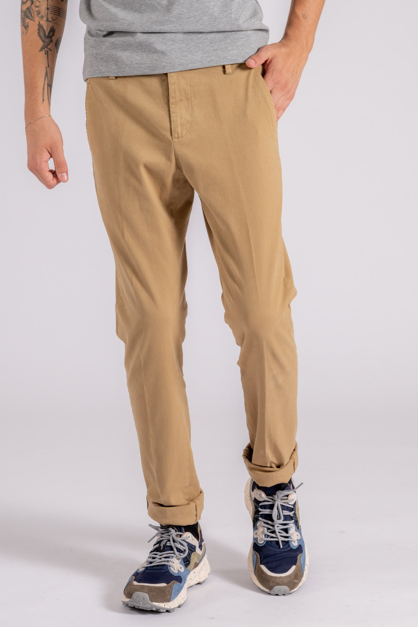  Dondup Pantalone Gaubert Cotone/elastam Beige Beige Uomo - 2