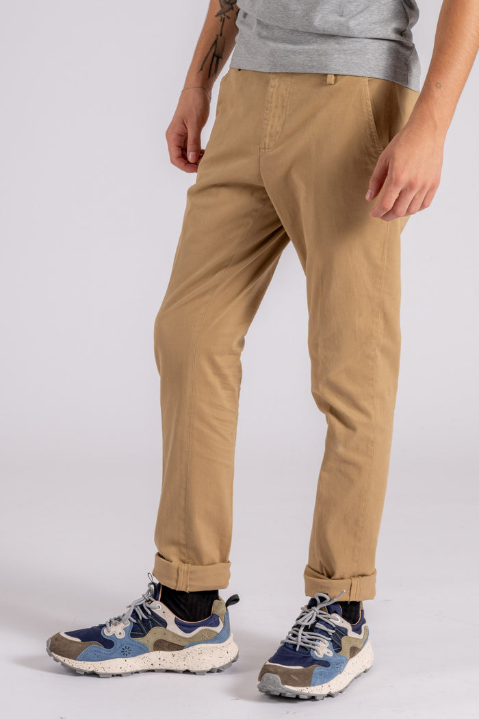  Dondup Pantalone Gaubert Cotone/elastam Beige Beige Uomo - 4