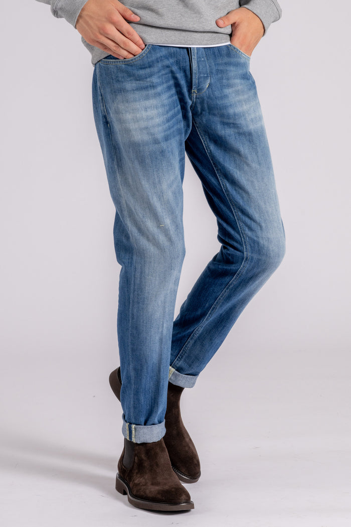  Dondup Jeans George Cotton/elastomultiester Blue Blu Uomo - 3