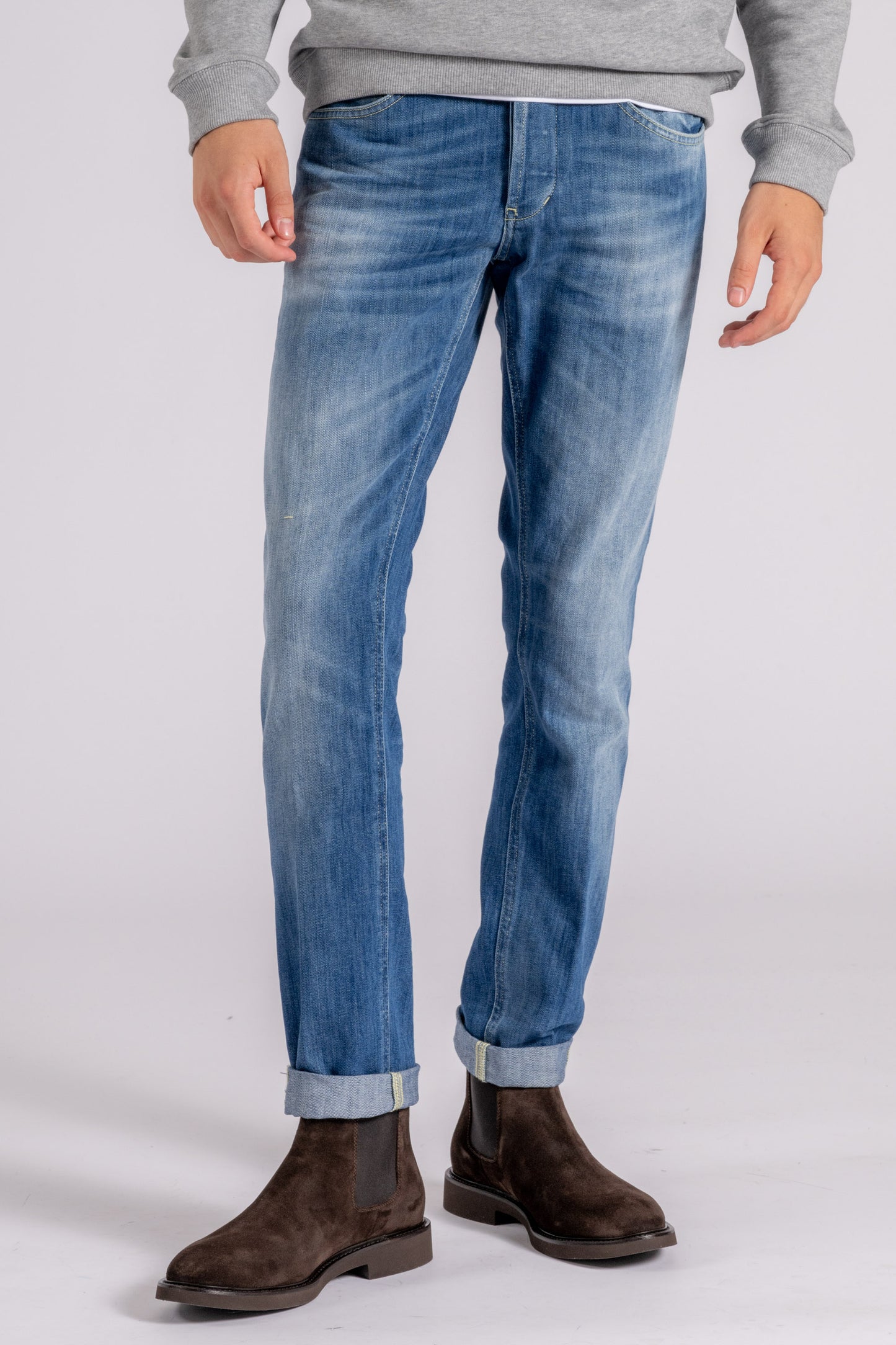  Dondup Jeans George Cotton/elastomultiester Blue Blu Uomo - 4