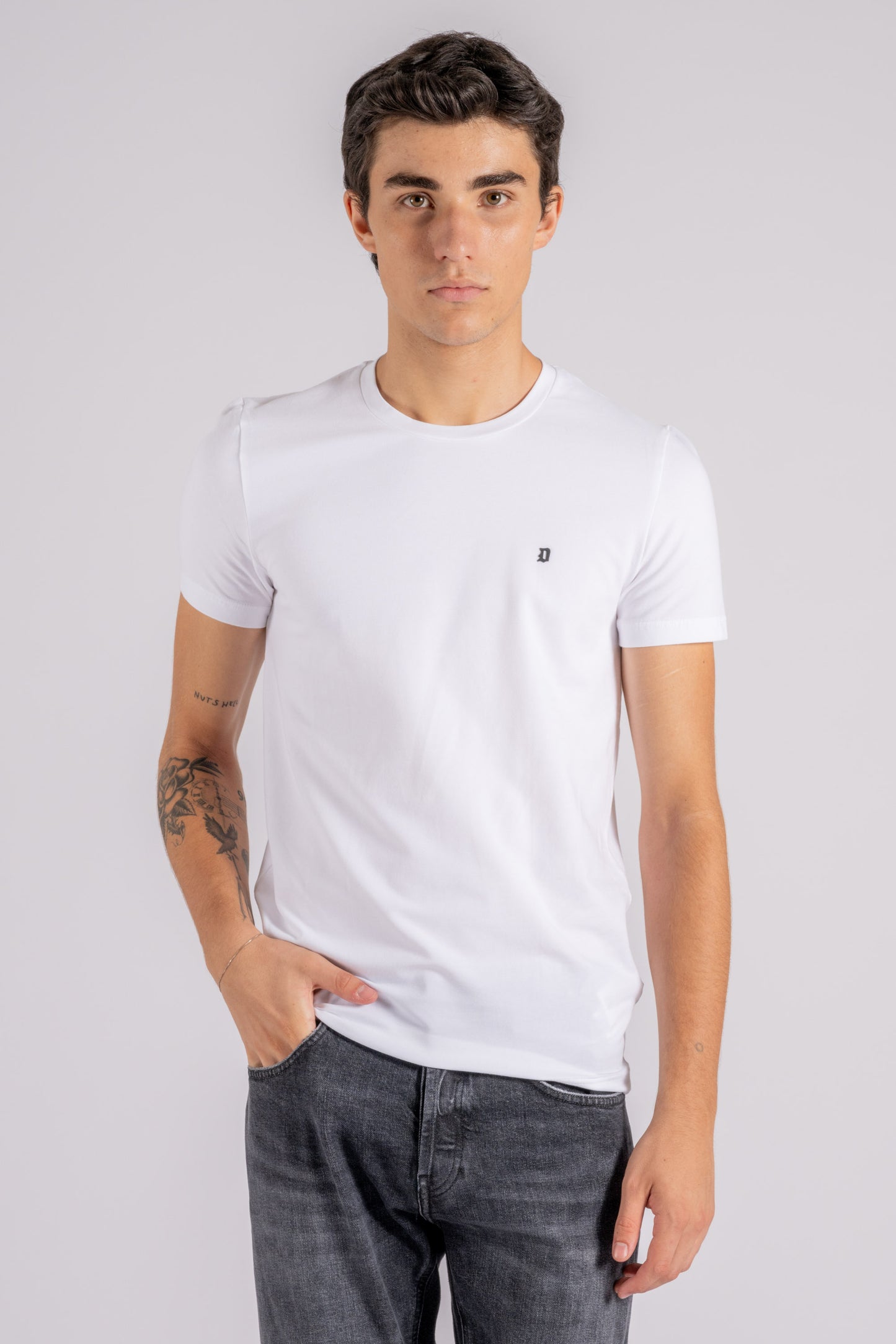  Dondup T-shirt Cotton/elastane White Bianco Uomo - 1