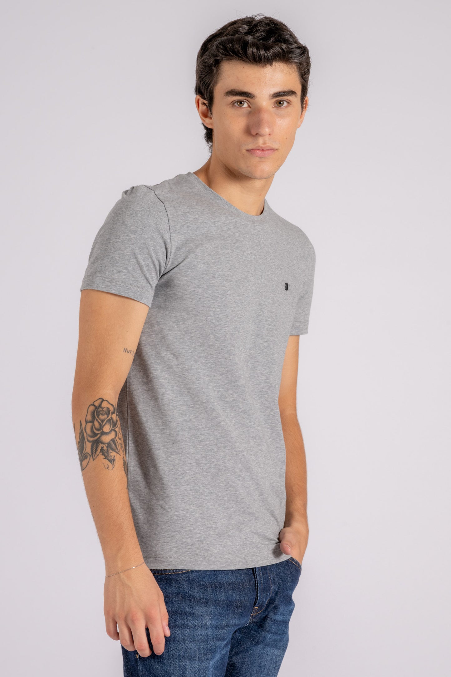  Dondup Blue Cotton/elastane T-shirt Grigio Uomo - 2