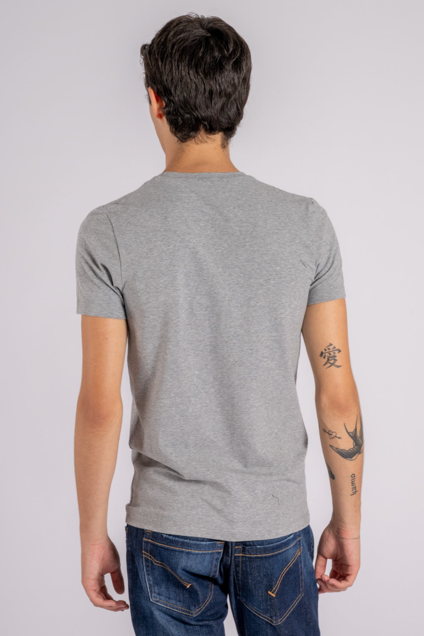  Dondup Blue Cotton/elastane T-shirt Grigio Uomo - 5