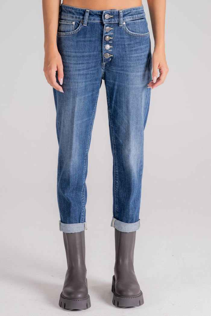 Dondup Jeans Koons Gioiello in Cotone/Elastan Blu