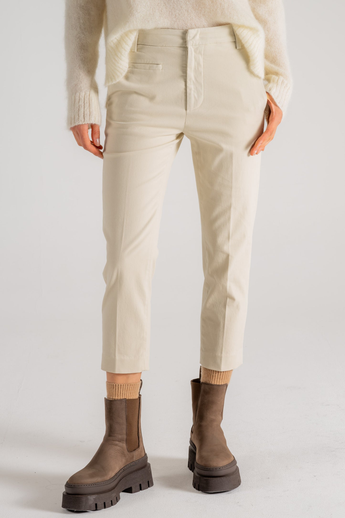  Dondup Pantalone Ariel Grigio Beige Donna - 1