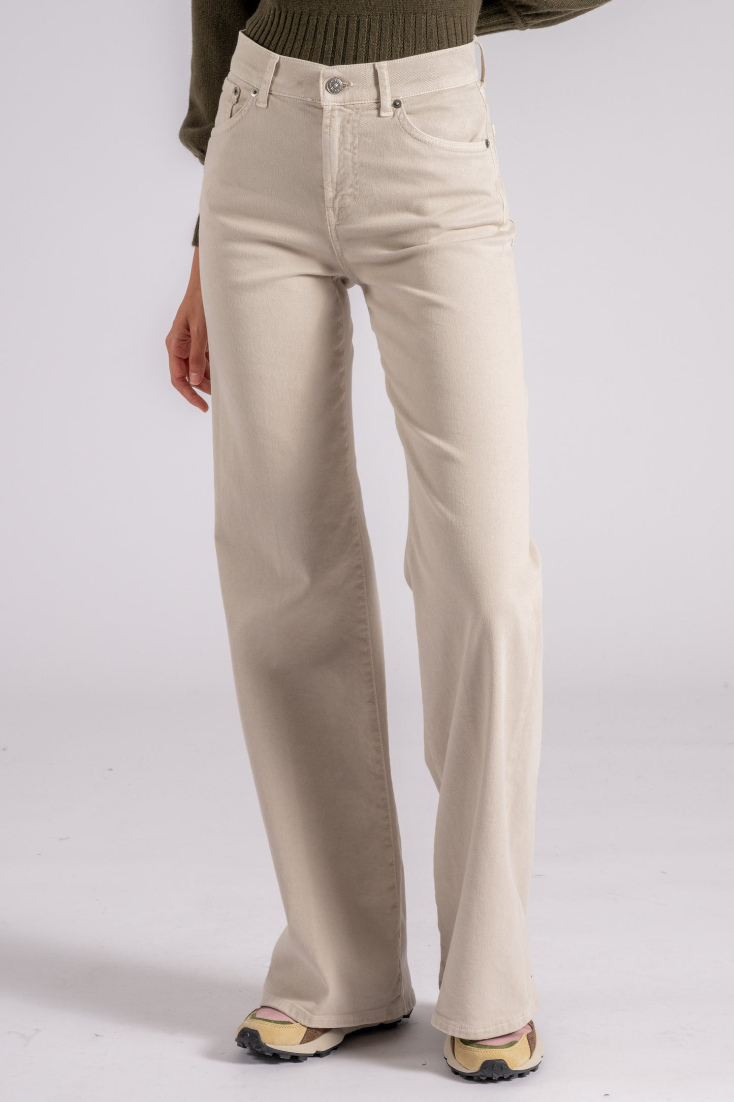  Dondup Amber Jeans In Beige Cotton/lyocell Beige Donna - 5