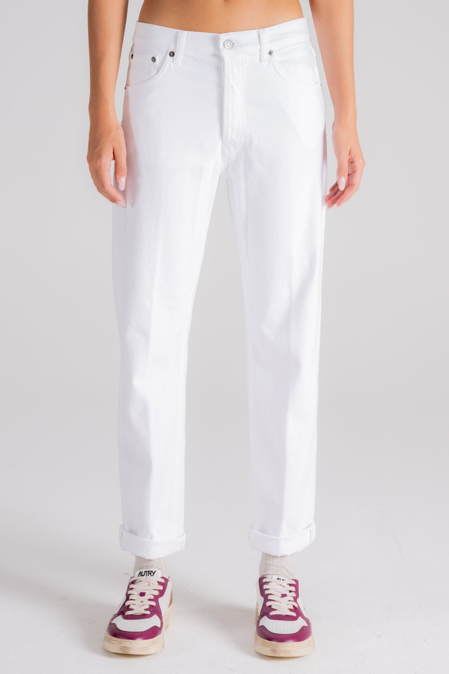  Dondup Icon Jeans Cotton/elastane White Bianco Donna - 1