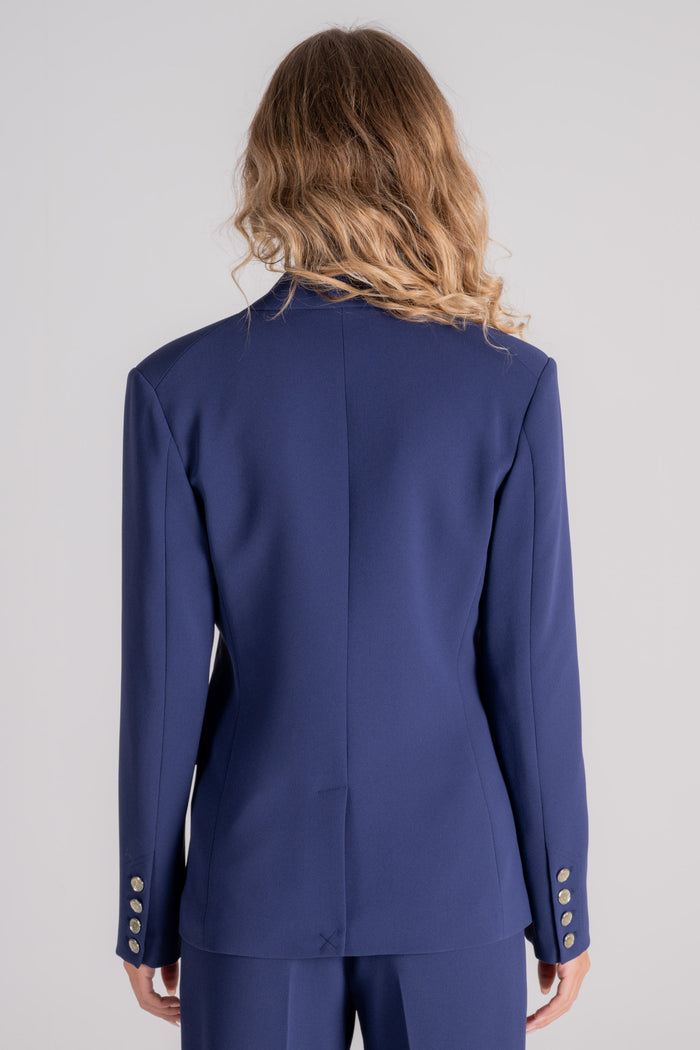  Elisabetta Franchi Blue Jacket 100% Polyester Blu Donna - 4