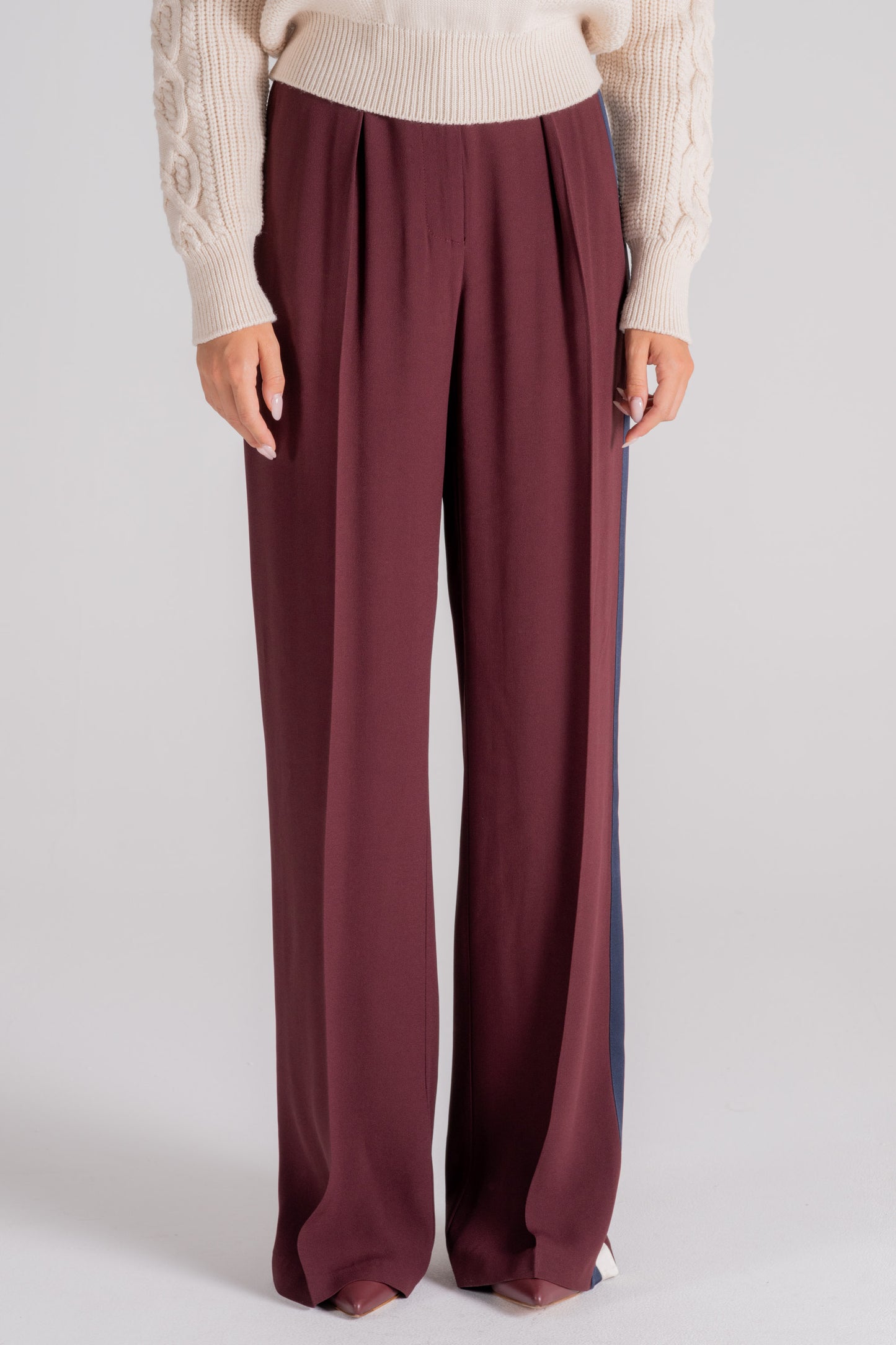  Elisabetta Franchi Pantalone Acetato/viscosa Rosso Rosso Donna - 2