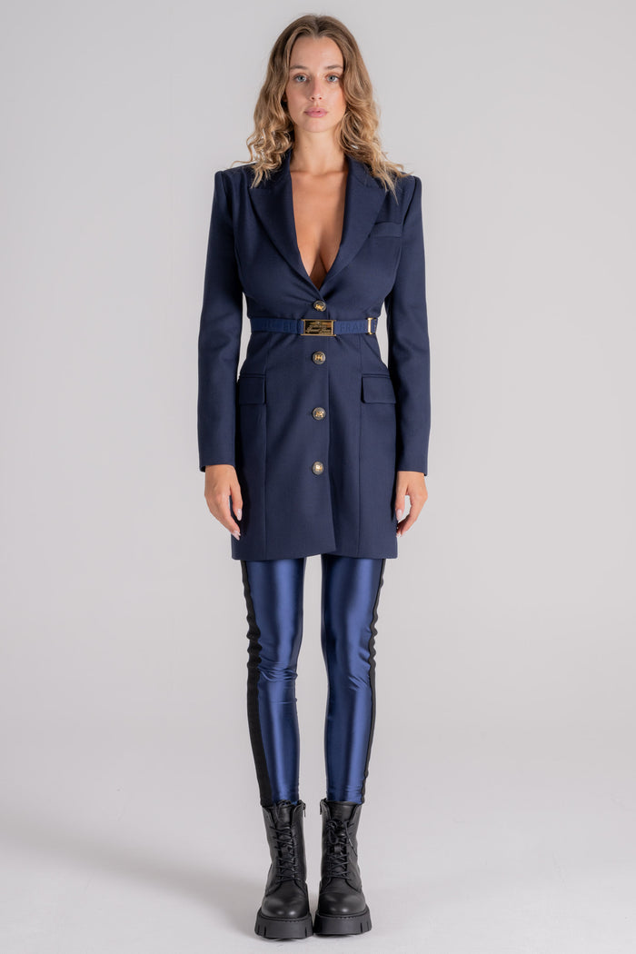 Elisabetta Franchi Slim Fit Trousers Polyamide/Elastane Blue