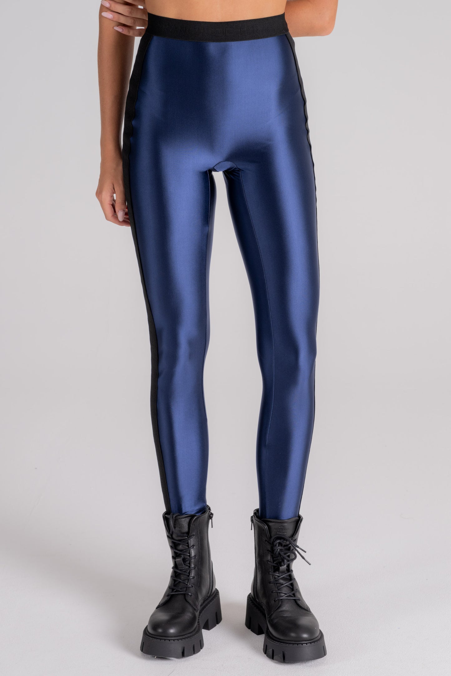  Elisabetta Franchi Slim Fit Trousers Polyamide/elastane Blue Blu Donna - 2