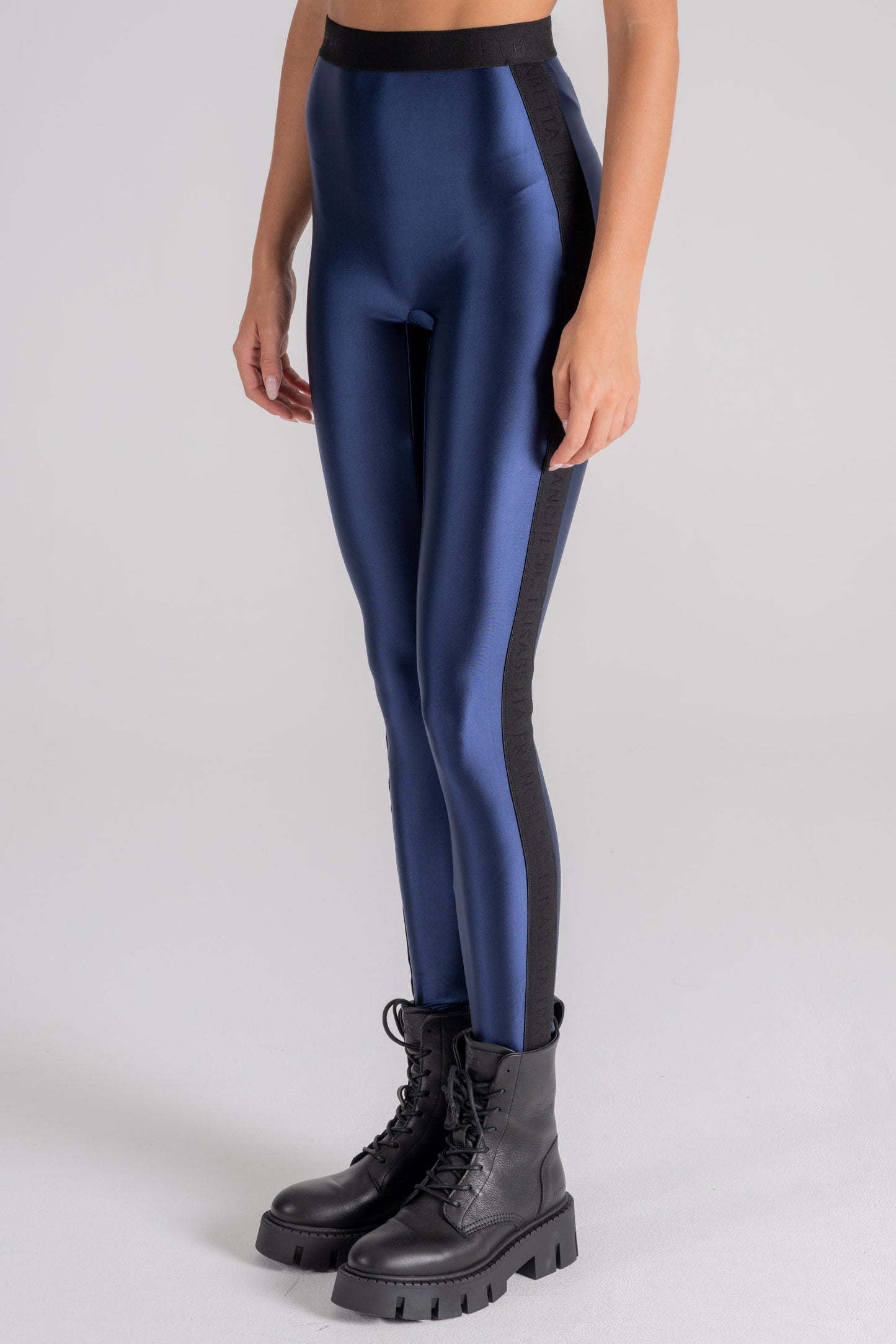  Elisabetta Franchi Slim Fit Trousers Polyamide/elastane Blue Blu Donna - 3