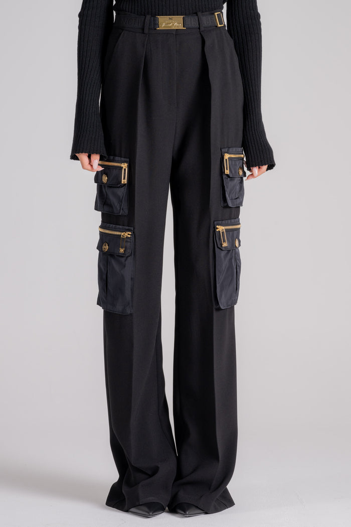 Elisabetta Franchi Pantalone 100% Poliestere Crema