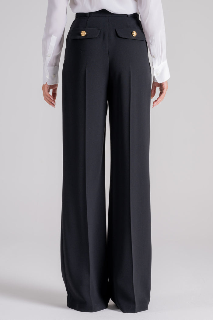  Elisabetta Franchi Polyester Black Trousers Nero Donna - 3