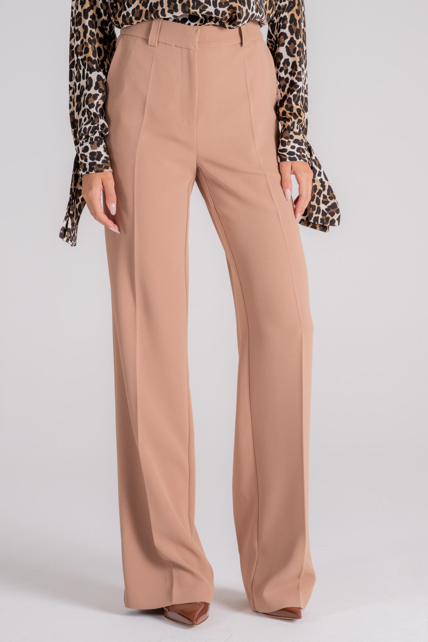  Elisabetta Franchi Pantalone 100% Poliestere Beige Beige Donna - 2