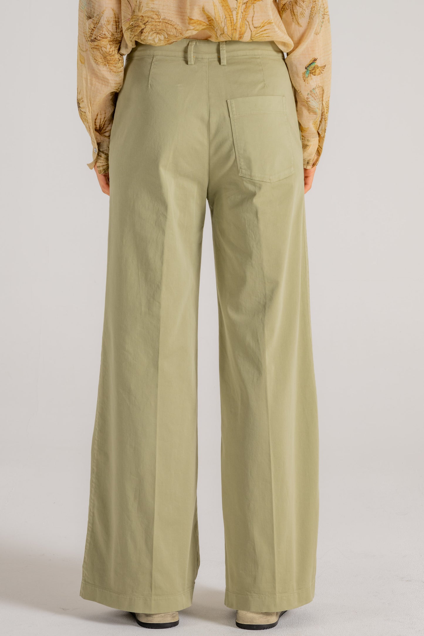  Forte_forte Forte Forte Pantalone Essential Peached Cotton Twill Verde Verde Donna - 4