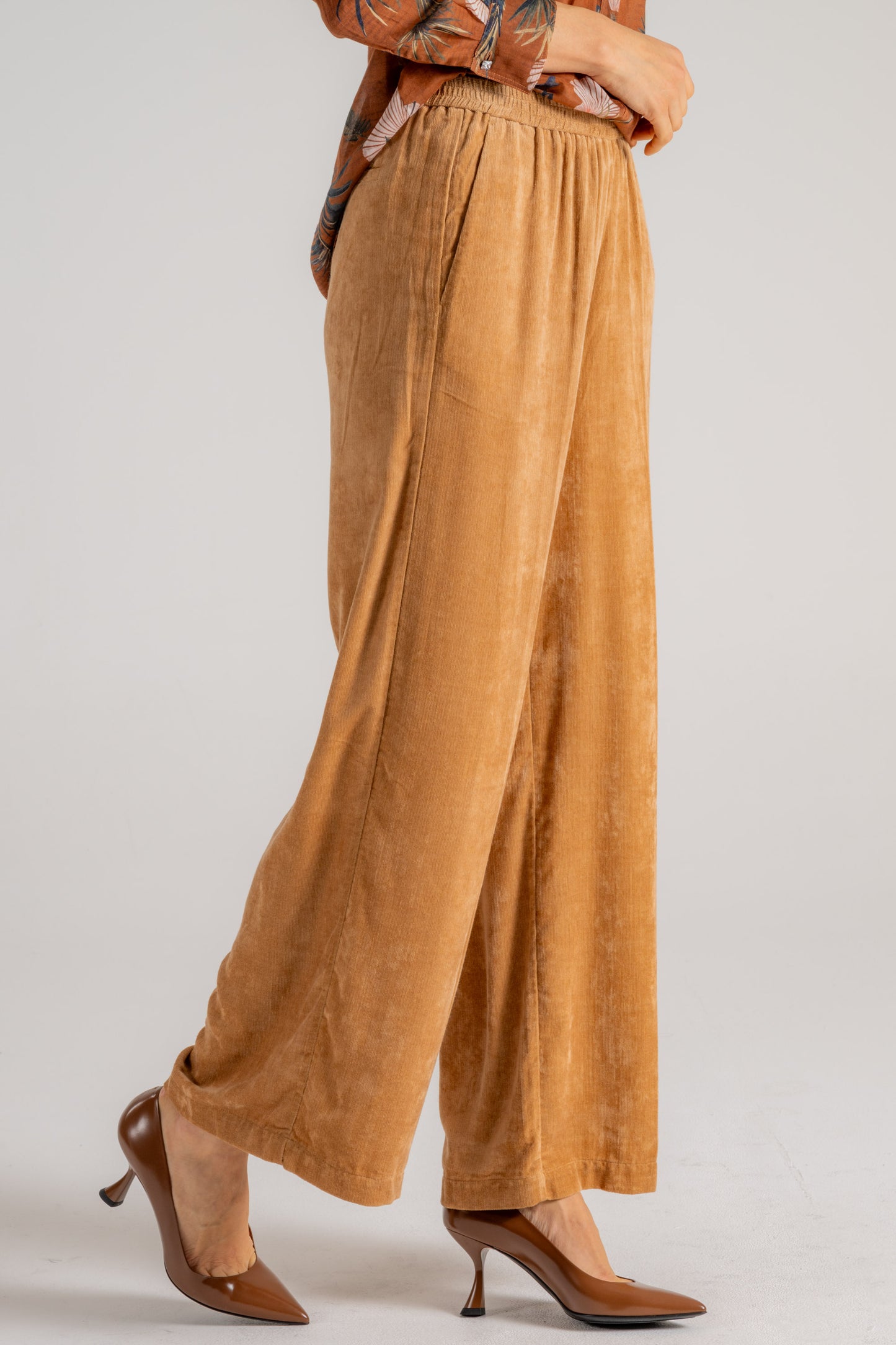  Forte_forte Forte Forte Matte Corduroy Wide Leg Pants Marrone Marrone Donna - 3