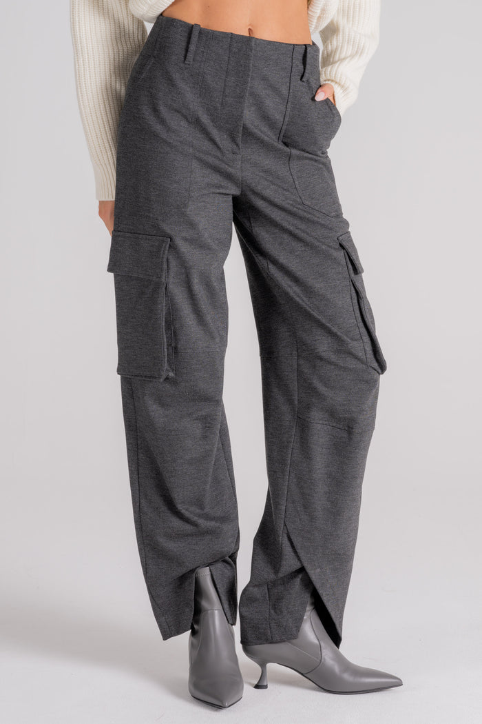 Erika Cavallini Bice Trousers Viscose/Polyamide/Elastane Grey-2