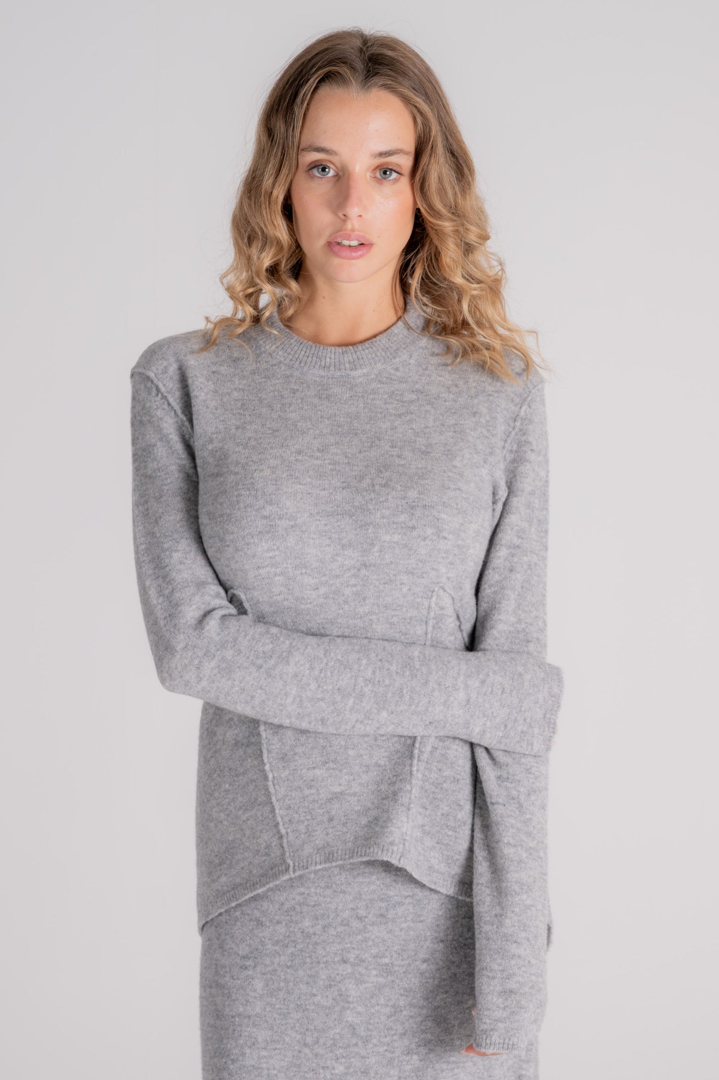  Erika Cavallini Consuela Sweater Wool/polyamide/cashmere Grey Grigio Donna - 3