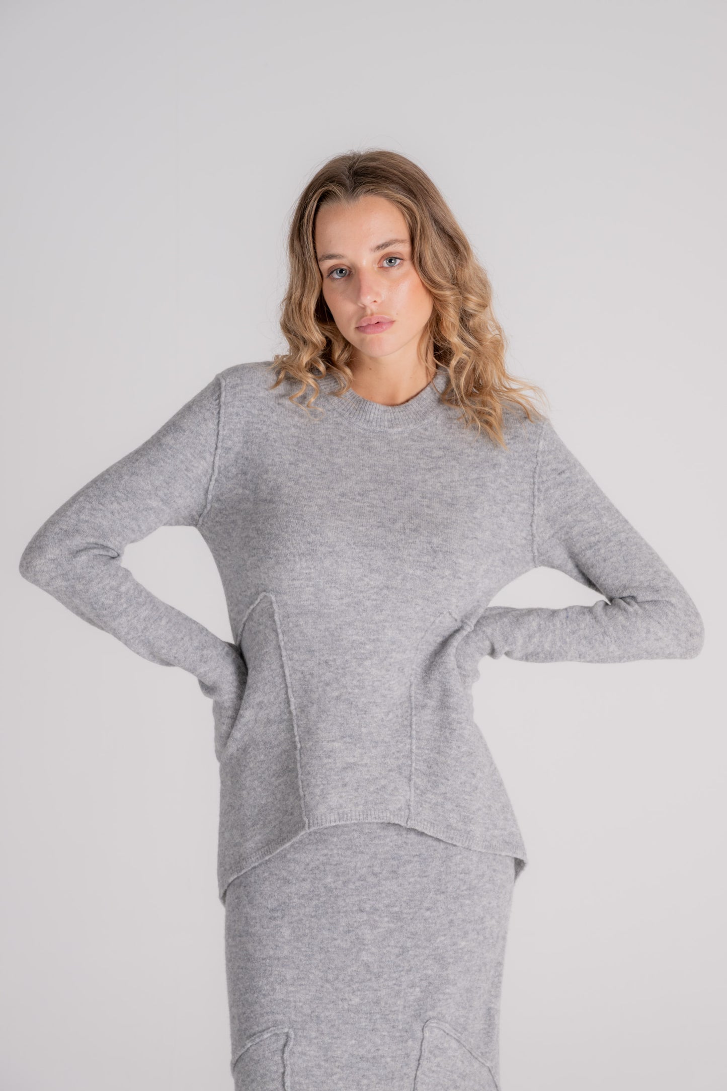  Erika Cavallini Consuela Sweater Wool/polyamide/cashmere Grey Grigio Donna - 4