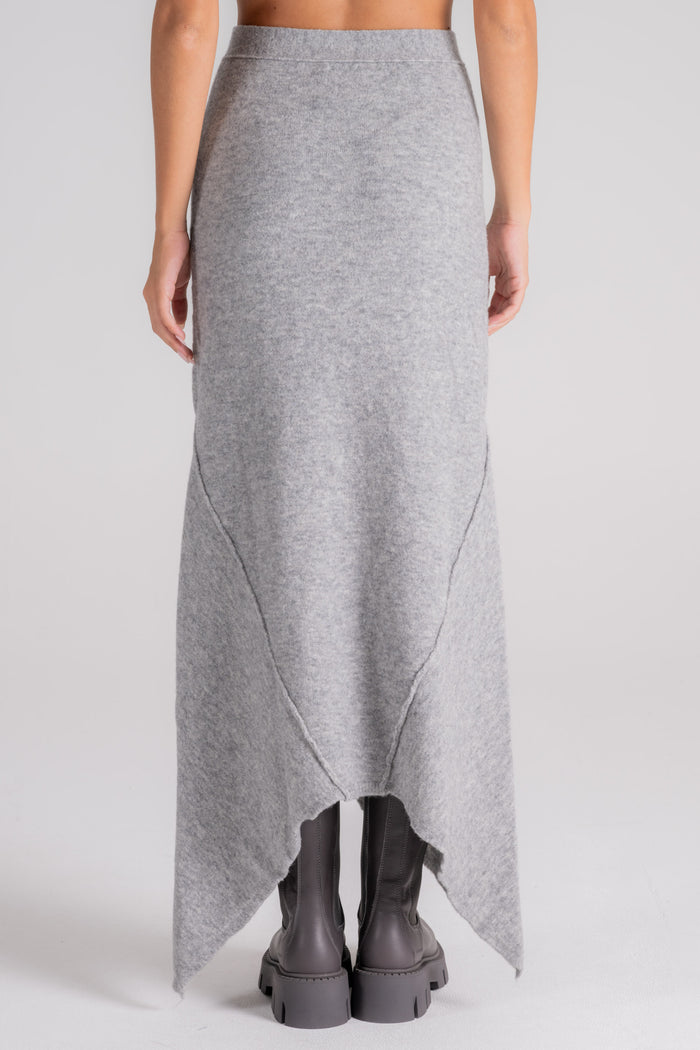  Erika Cavallini Skirt Carmen Wool/polyamide/cashmere Grey Grigio Donna - 3