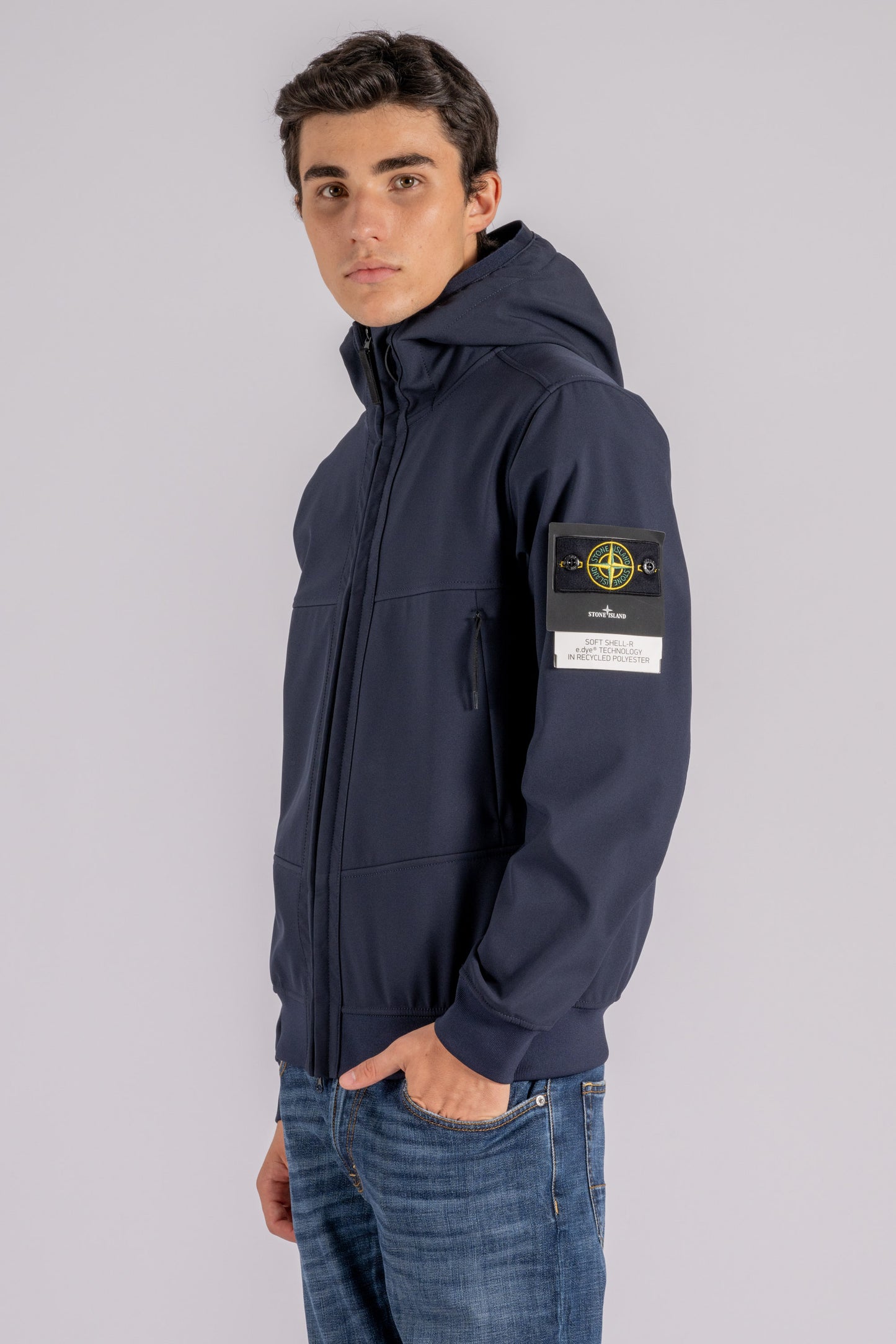  Stone Island Lightweight Outerwear Jacket Polyester/elastane Blue Blu Uomo - 3