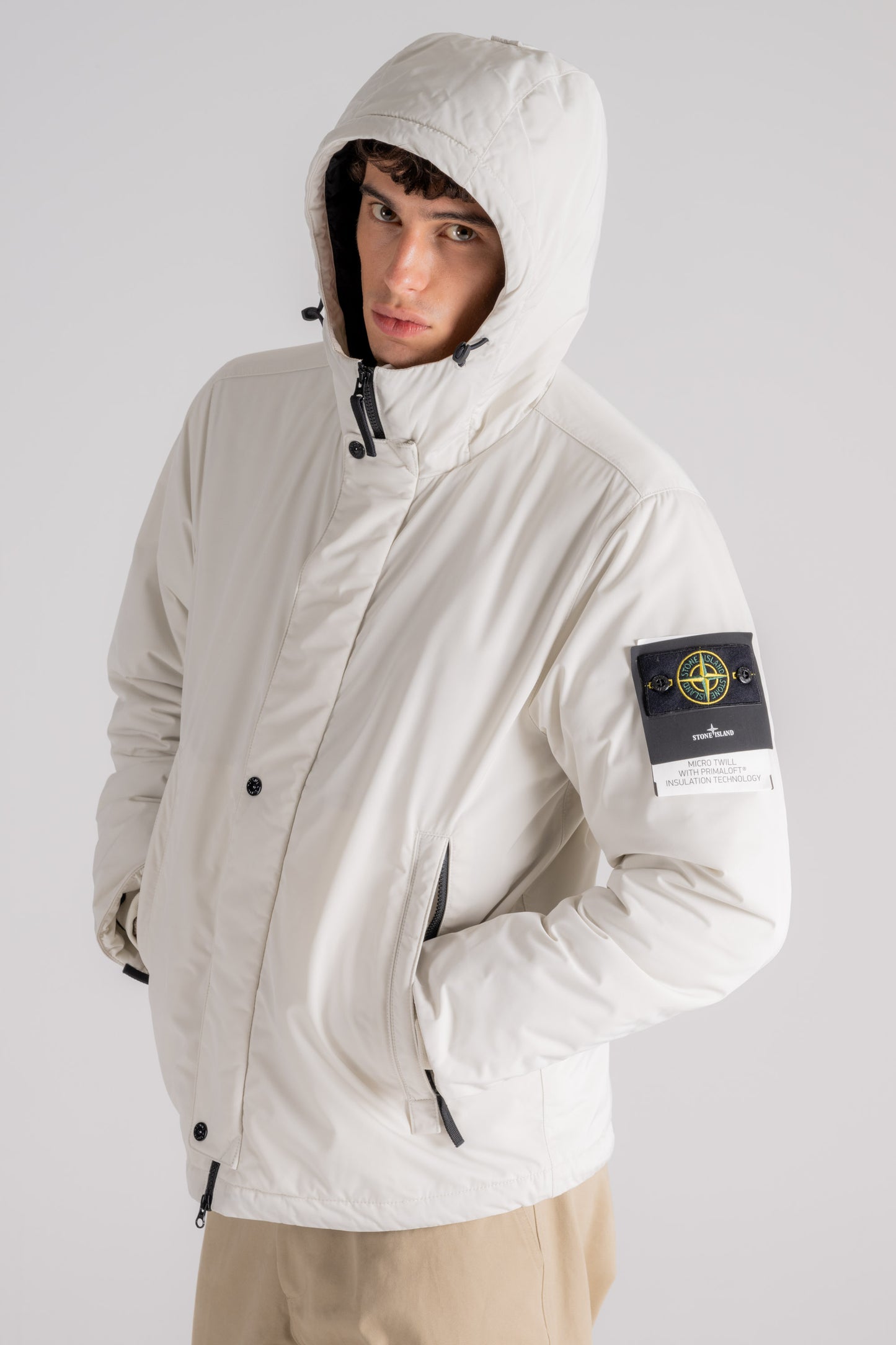  Stone Island Jacket 100% Polyester Grey Beige Uomo - 3