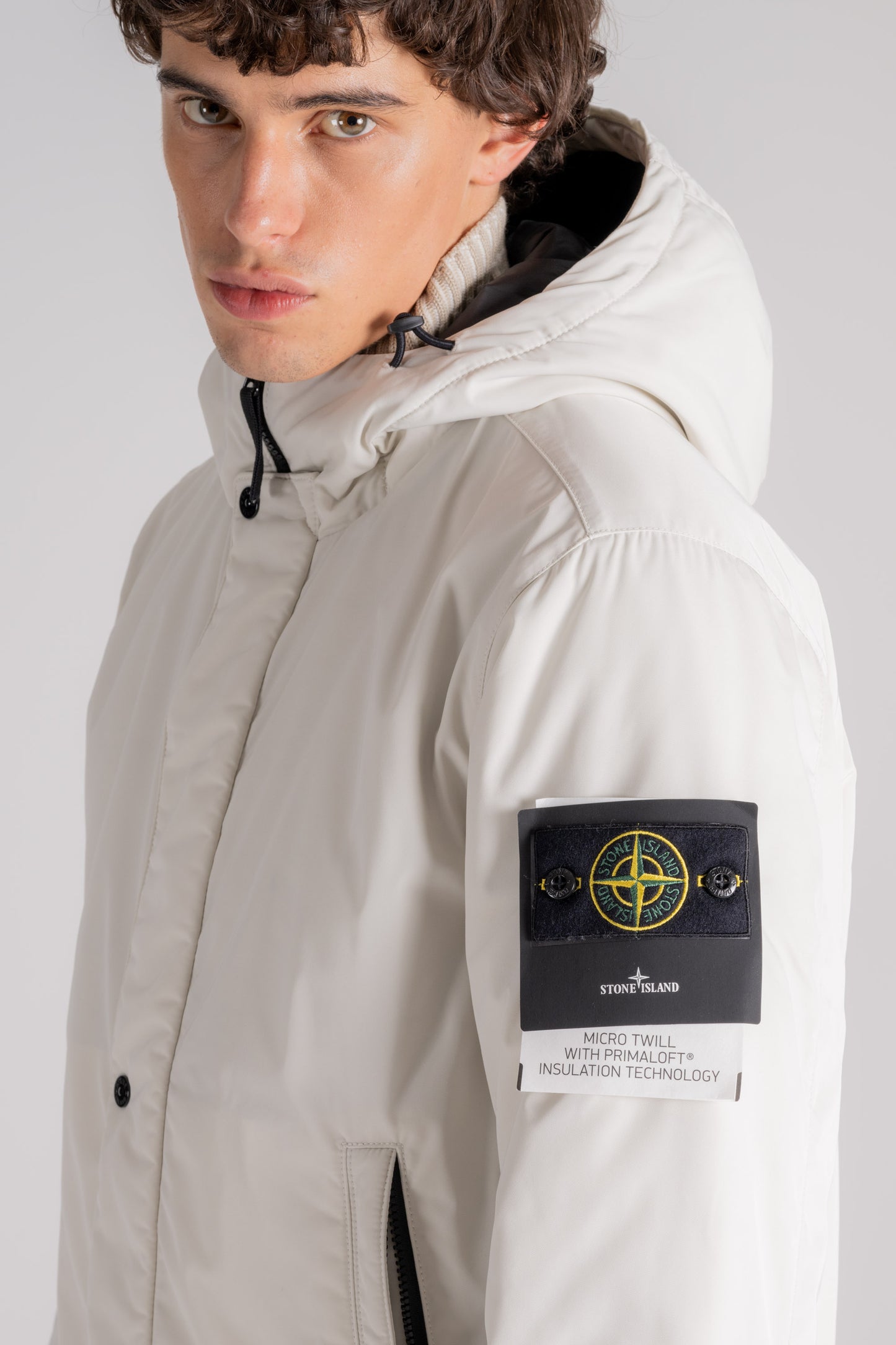  Stone Island Jacket 100% Polyester Grey Beige Uomo - 5