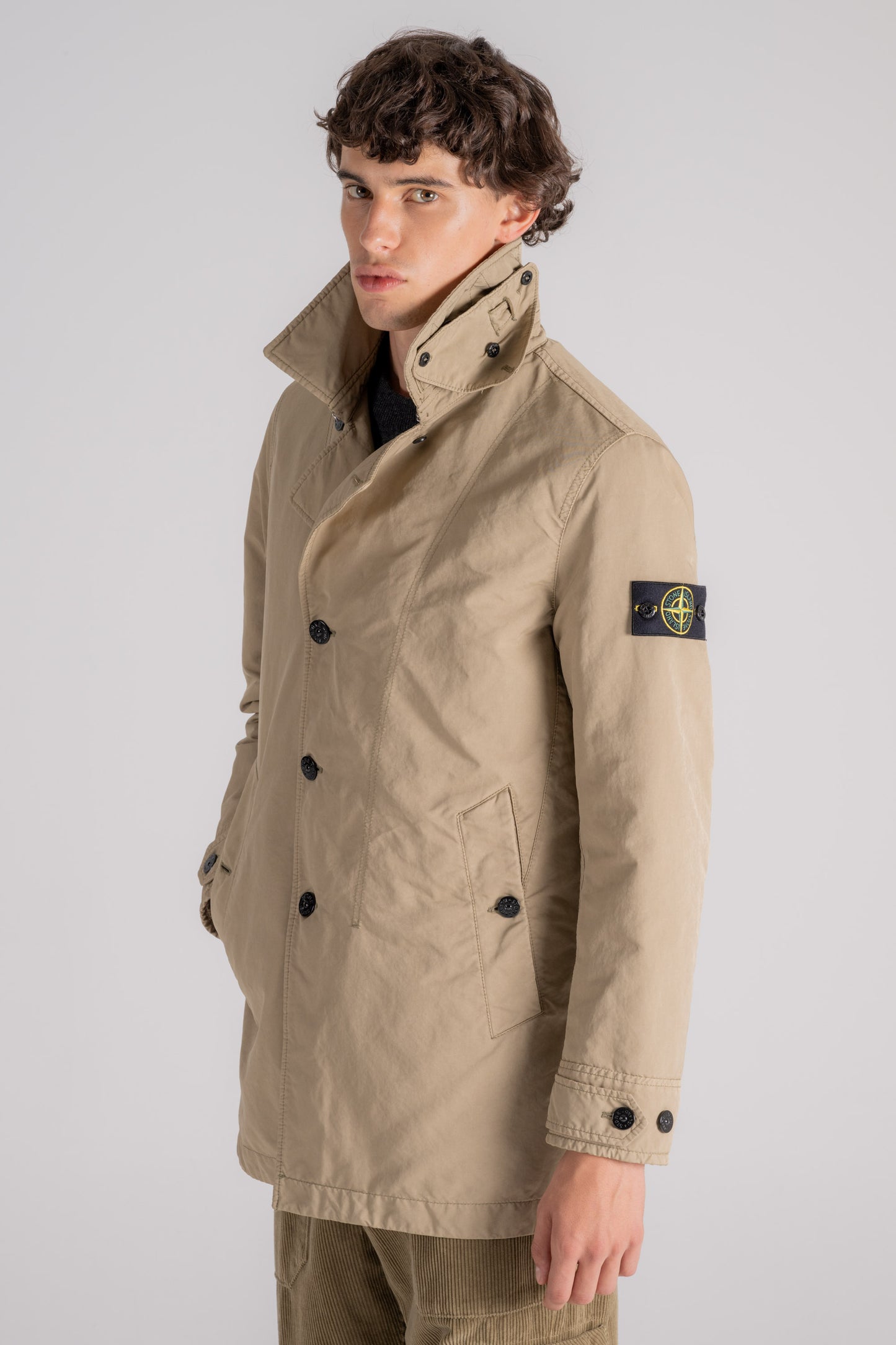  Stone Island Padded Jacket Primaloft Brown Beige Uomo - 4