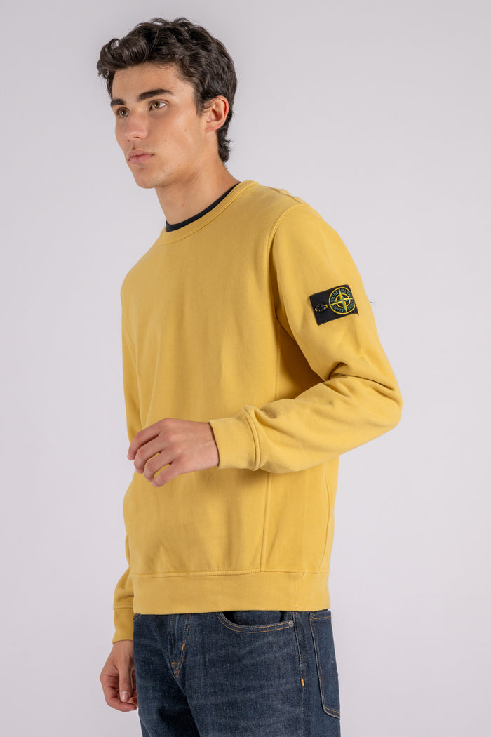  Stone Island Sweatshirt 100% Cotton Yellow Giallo Uomo - 3