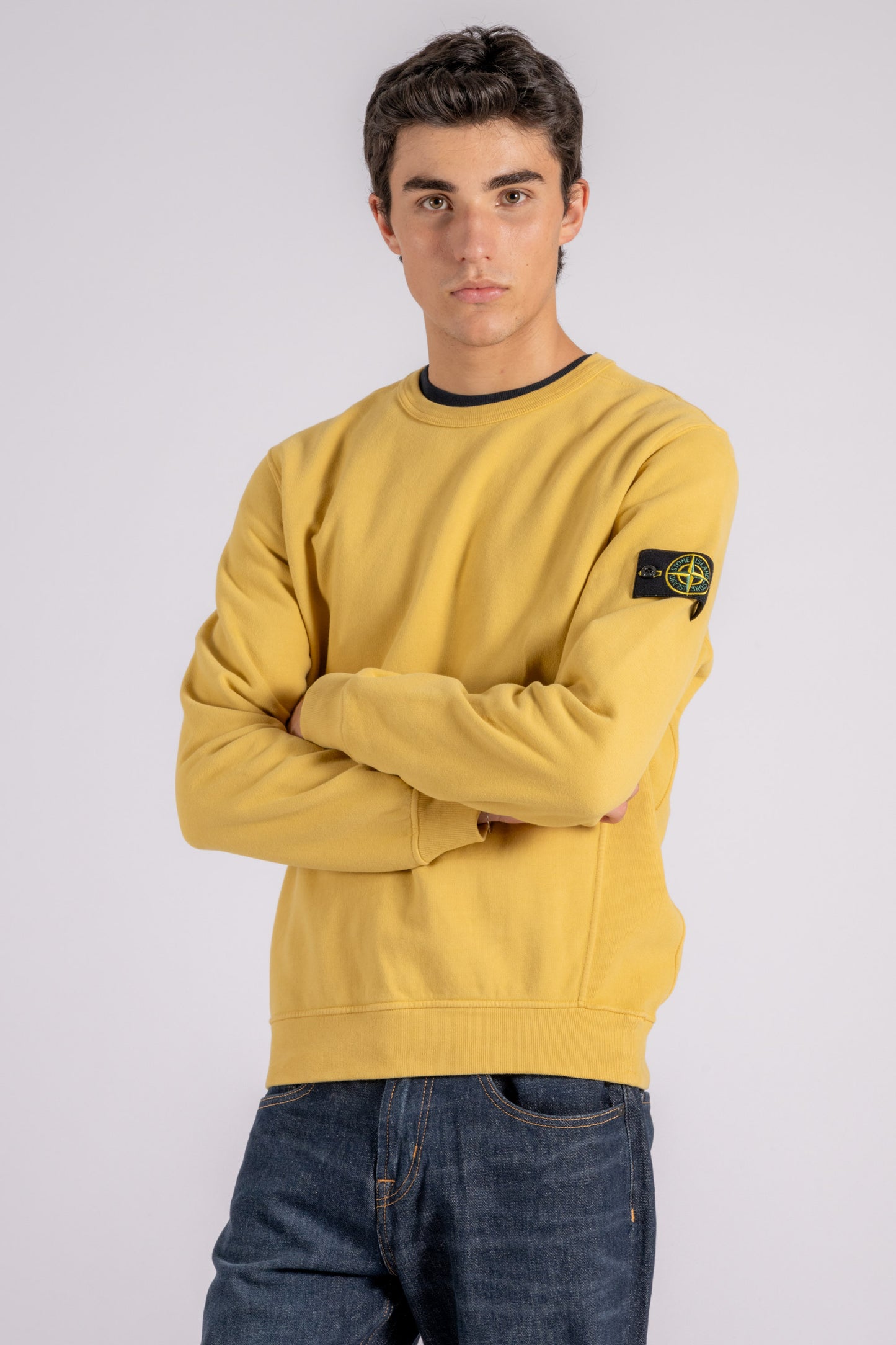  Stone Island Sweatshirt 100% Cotton Yellow Giallo Uomo - 4