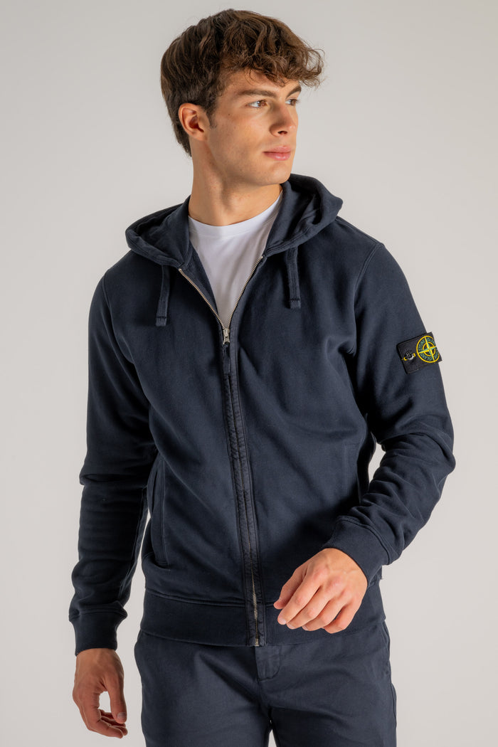 Stone Island Felpa Blu Uomo