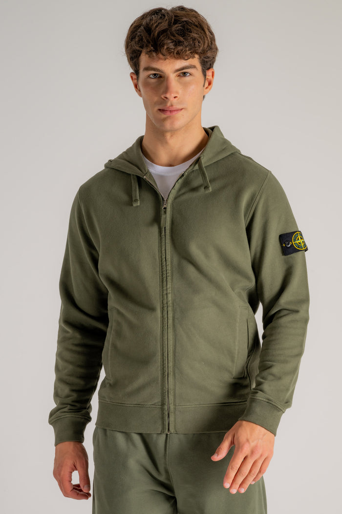 Stone Island Felpa Verde Uomo