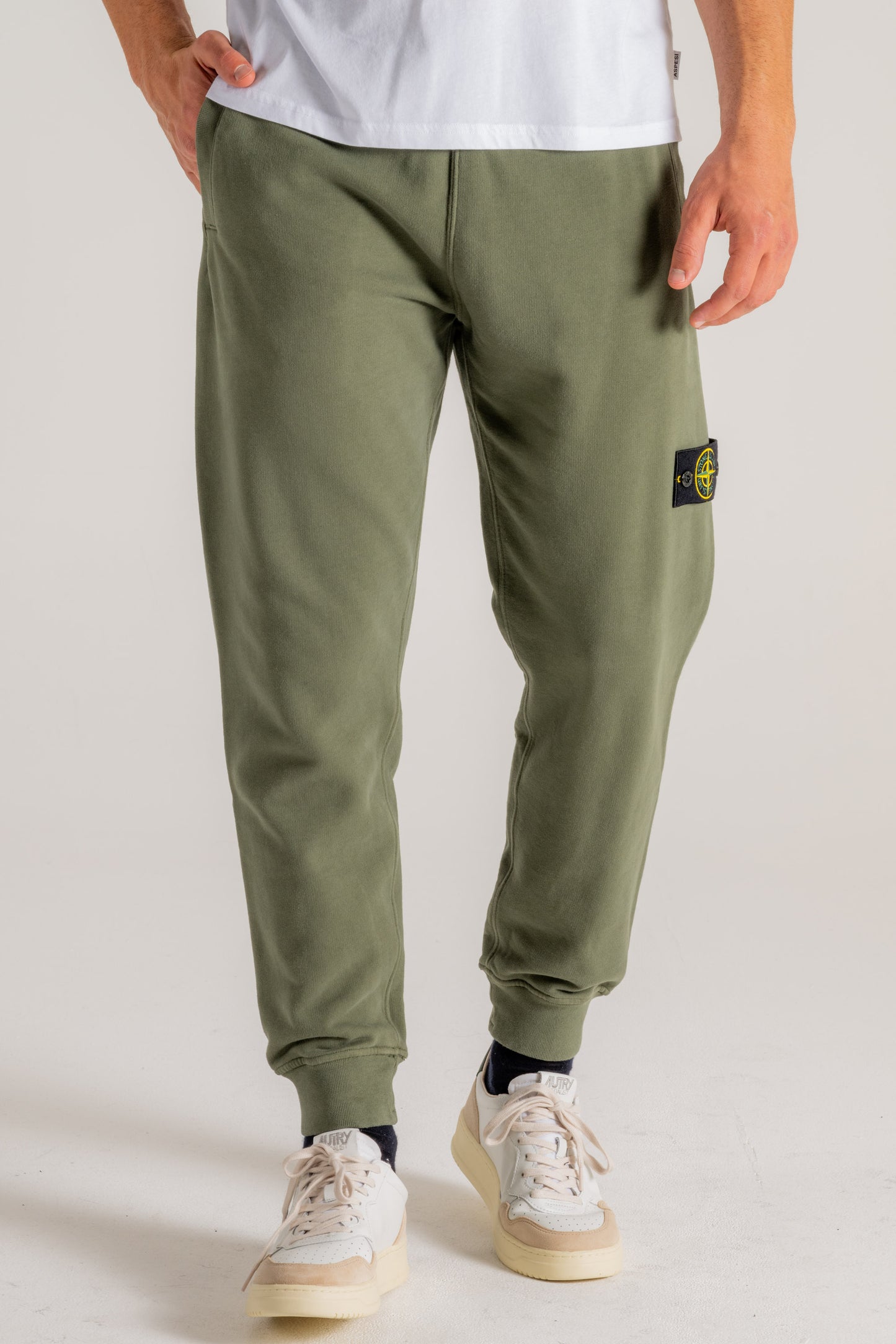  Stone Island Pantalone Felpa Verde Verde Uomo - 1