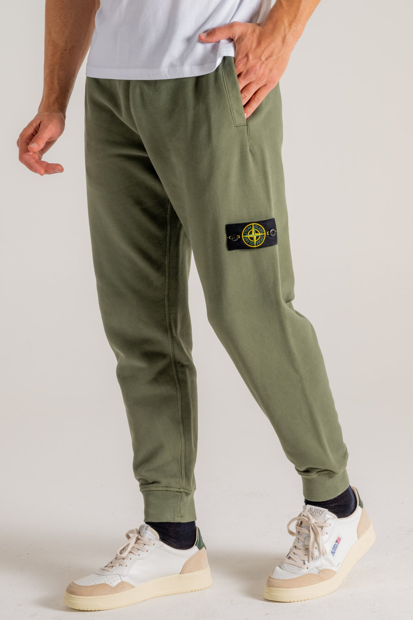  Stone Island Pantalone Felpa Verde Verde Uomo - 2