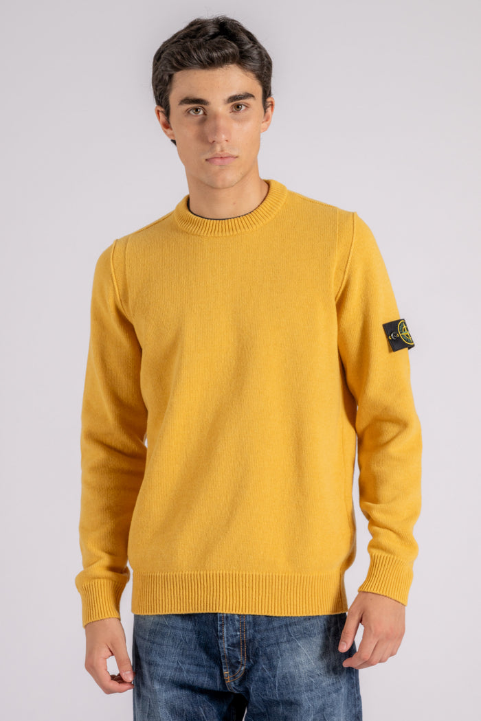 Stone Island Crew Neck Sweater Wool/Polyamide Yellow-2