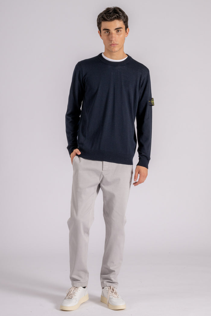 Stone Island Knitwear RWS 100% Virgin Wool Blue