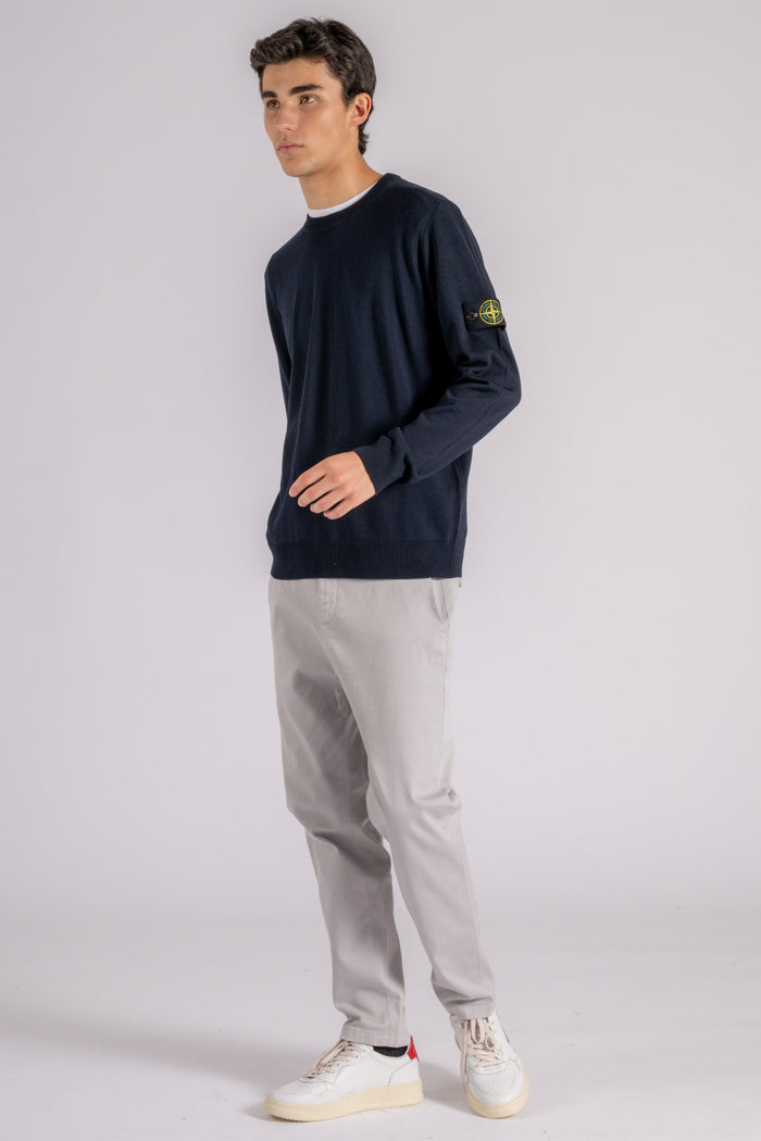 Stone Island Knitwear RWS 100% Virgin Wool Blue-2